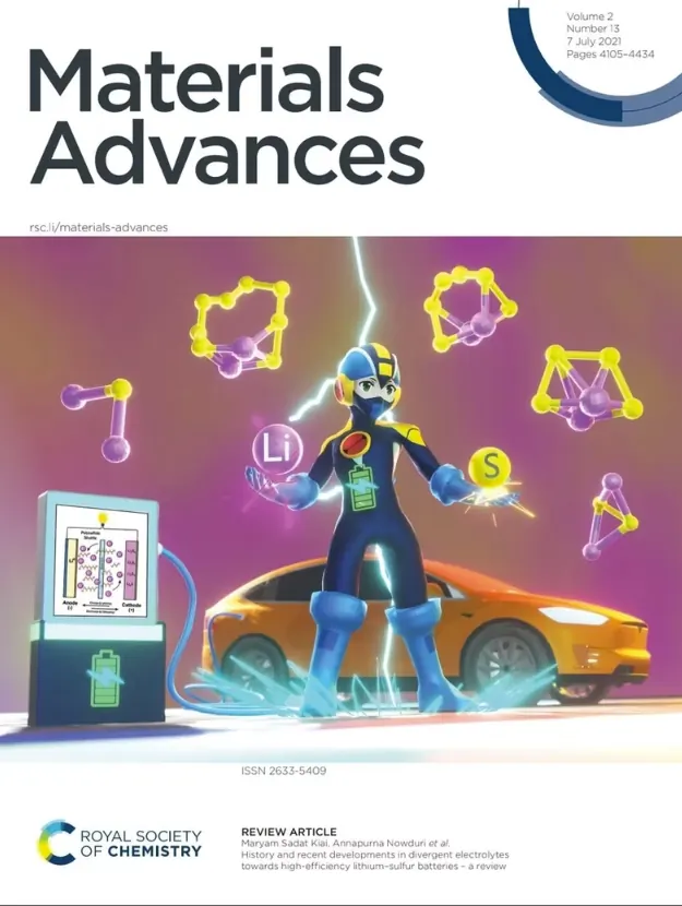 Materials Advances journal cover artwork