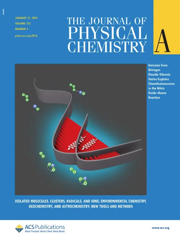 Journal of Physical Chemistry cover art with molecular energy landscape