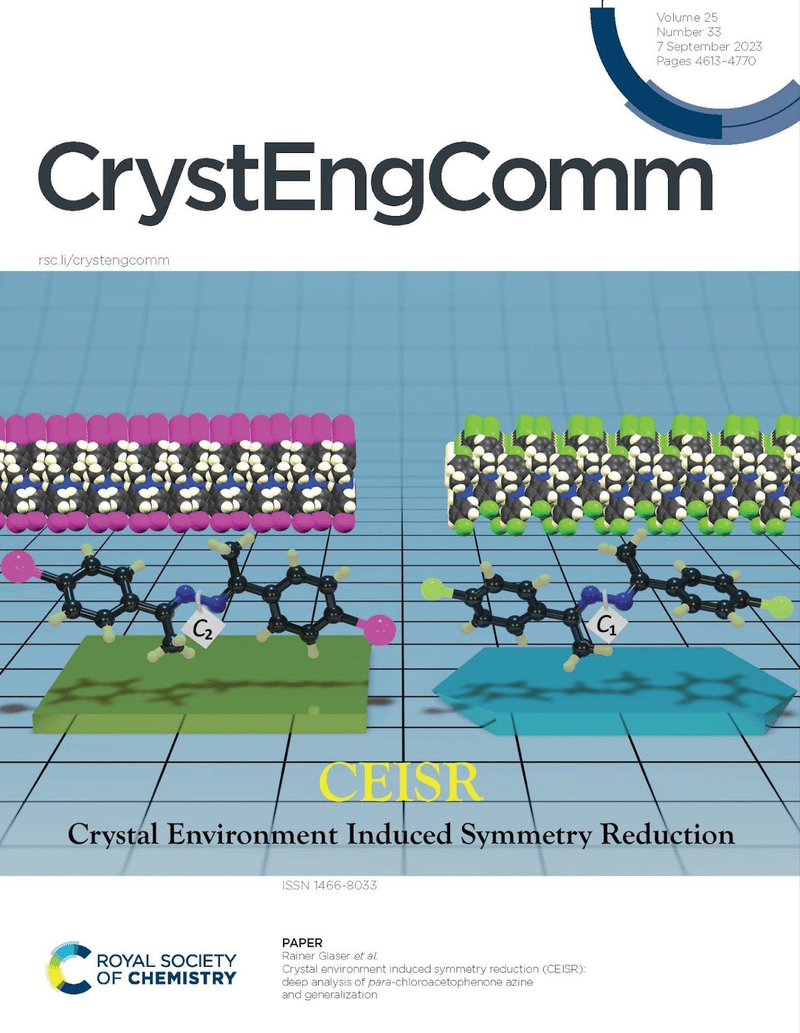 CrystEngComm CEISR journal cover by Harmeet Bhoday
