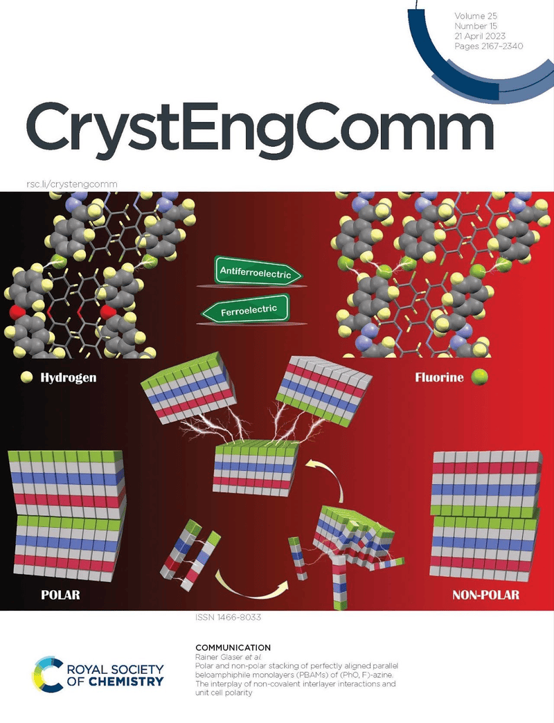 CrystEngComm ferroelectric journal cover by Harmeet Bhoday